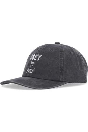 Obey Akcesoria, unisex, Czarny, ONE SIZE, Zakrzywiony daszek czarna bawełniana czapka
