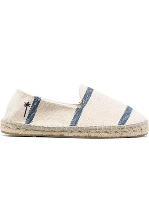 MANEBI Buty, Mężczyzna, Beżowy, 40 EU, Paski płaskie espadryle z płótna