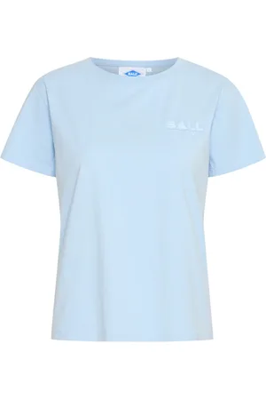 Ball Koszulki, Kobieta, Niebieski, M, Pudrowy niebieski Tee Top Styl
