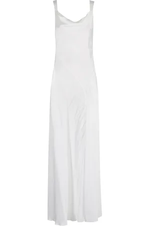 Alberta Ferretti Sukienki, Kobieta, Biały, S, Sukienka Satynowa