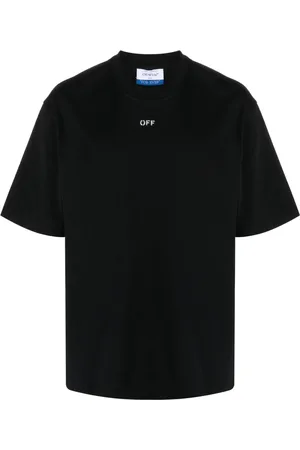 OFF-WHITE Koszulki, Mężczyzna, Czarny, S, Bawełna, Skate Stamp Tee