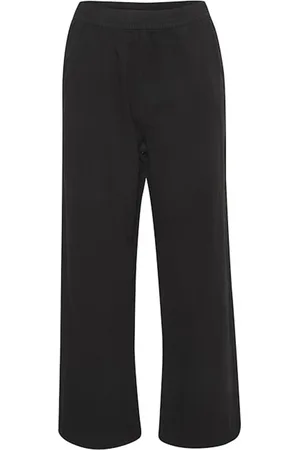 Kaffe Spodnie, Kobieta, Czarny, 3XL, Bawełna, Wide Trousers