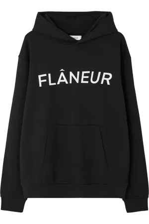 FLÂNEUR Bluzy, Mężczyzna, Czarny, M, Bluza z nadrukiem Logo Swetry