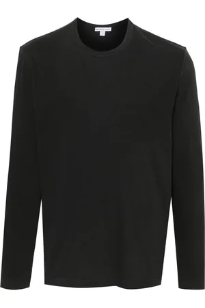 James Perse Koszulki, Mężczyzna, Szary, M, Pima Cotton Long Sleeve Crew T-Shirt