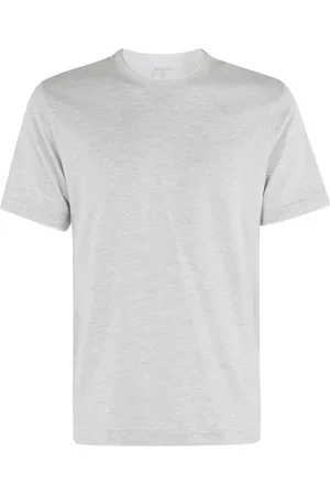 ELEVENTY Koszulki, Mężczyzna, Szary, S, Bawełna, T-shirt z okrągłym dekoltem i detalami
