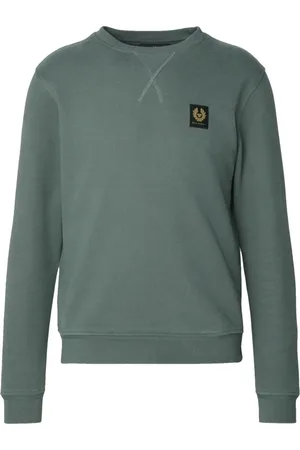 Belstaff Bluzy, Mężczyzna, Zielony, M, Bawełna, Mineral Klasyczny Sweter