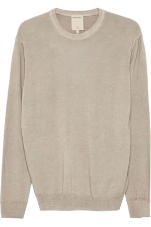 Woolrich Bluzy, Mężczyzna, Beżowy, M, Wełna, Sweter z Okrągłym Dekoltem