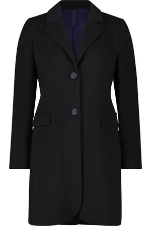 Betty Barclay Płaszcze, Kobieta, Czarny, 3XL, Elegancki Płaszcz z Wełny z Revers