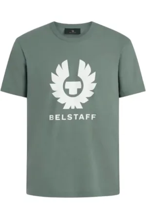Belstaff Koszulki, Mężczyzna, Zielony, M, Bawełna, T-shirt Phoenix Mineral