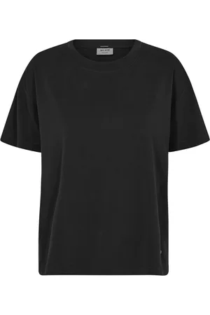 Mos Mosh Koszulki, Kobieta, Czarny, L, Poliester, Czarna Basic Tee Top