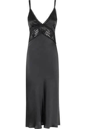 SEMICOUTURE Sukienki, Kobieta, Czarny, L, Elegancka Sukienka z Dżetem