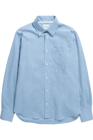 Norse projects Koszule, Mężczyzna, Niebieski, S, Koszula Chambray