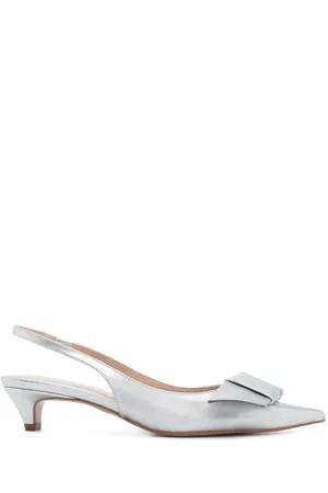 Twin-Set Buty, Kobieta, Szary, 40 EU, Srebrne Baletki Elegancki Styl