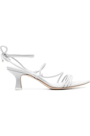 3Juin Buty, Kobieta, Biały, 37 EU, Płaskie skórzane buty z paskiem na kostce