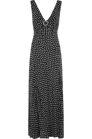 RIXO London Sukienki, Kobieta, Czarny, M, Elegancka Kwiatowa Sukienka dla Kobiet