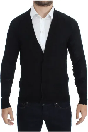 Costume National Swetry, Mężczyzna, Czarny, S, Wełna, Elegancki czarny sweter z wełny merynosa