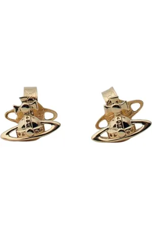 Vivienne Westwood Akcesoria, Mężczyzna, Żółty, ONE SIZE, Orb Silhouette Crystal Kolczyki