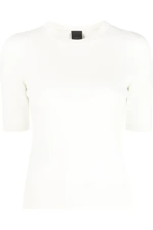 LORENA ANTONIAZZI Koszulki, Kobieta, Biały, M, Kaszmir, Casual Sweter T-shirt w białym