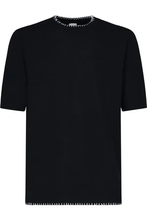ELEVENTY Koszulki, Mężczyzna, Niebieski, 2XL, Bawełna, Niebieski bawełniany sweter z prążkami