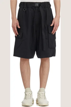 Y-3 Szorty, Mężczyzna, Czarny, M, Bawełna, Cargo Twill Bermuda Shorts