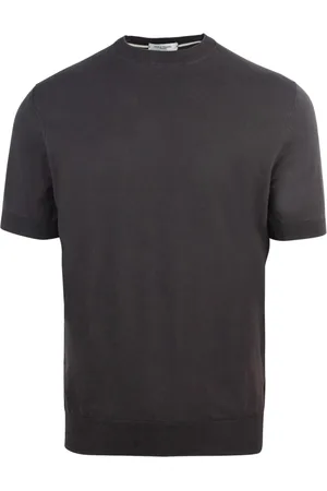 Paolo Pecora Koszulki, Mężczyzna, brązowy, M, Bawełna, Brązowy Bawełniany T-shirt Regular Fit