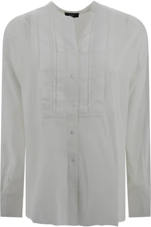 Soeur Bluzki, Kobieta, Biały, XS, Haftowany bawełniany shirt z kołnierzykiem