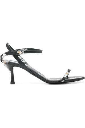 Moschino Buty, Kobieta, Czarny, 40 EU, Czarne Obcasy z Zapięciem na Sprzączkę