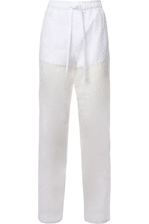 GENNY Spodnie, Kobieta, Biały, S, Białe Spodnie w Stylu Pantaloni
