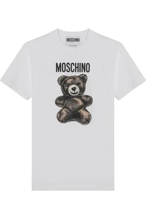 Moschino Koszulki, Kobieta, Biały, M, Koszulka z krótkim rękawem i okrągłym dekoltem