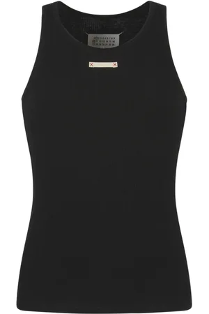 Maison Margiela Koszulki, Mężczyzna, Czarny, L, Czarna Koszulka Tank Top