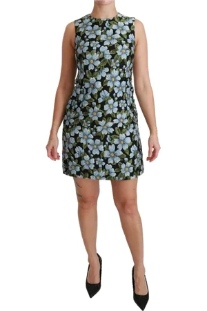 Dolce & Gabbana Sukienki, Kobieta, Wielobarwność, 3XS, Poliester, Kwiatowa Mini Sukienka