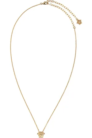 VERSACE Akcesoria, Kobieta, Żółty, ONE SIZE, Meduza Złoty Metalowy Naszyjnik