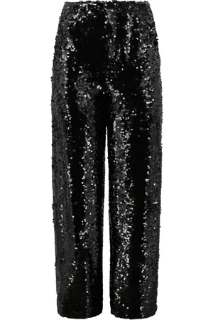 Serafini Spodnie, Kobieta, Czarny, 2XS, Czarne spodnie Duchesse
