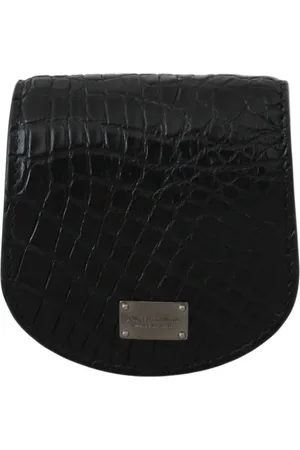 Dolce & Gabbana Akcesoria, Mężczyzna, Czarny, ONE SIZE, Skóra, Elegancka czarna skórzana portmonetka