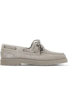Brunello Cucinelli Buty, Kobieta, Szary, 39 EU, Skóra, Ice Loafer Barca