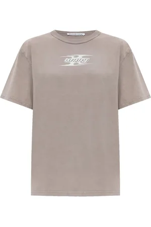 Alexander Wang Koszulki, Kobieta, Beżowy, M, Blade Logo T-Shirt