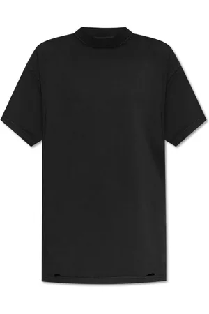 Balenciaga Koszulki, Kobieta, Czarny, S, Len, T-shirt z logo