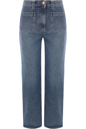 Elisabetta Franchi Jeansy, Kobieta, Niebieski, W26, Bawełna, Cropped Jeansy