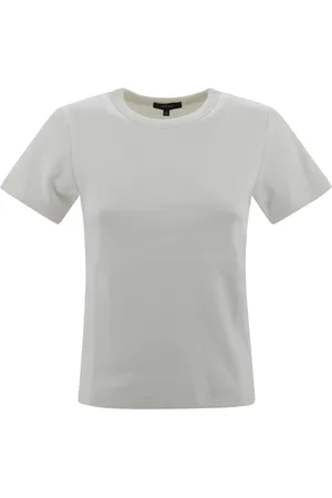 Soeur Koszulki, Kobieta, Biały, S, Bawełniany T-shirt z Okrągłym Dekoltem Biały