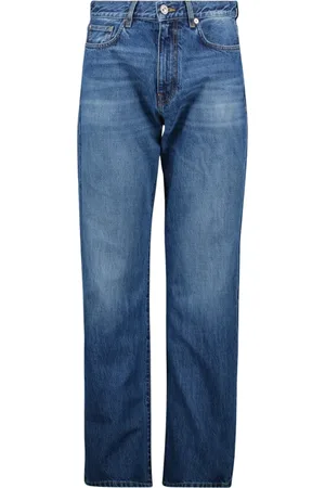 VERSACE Jeansy, Mężczyzna, Niebieski, W33, Męskie Jeansyy Proste Nogi