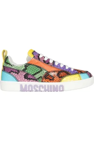 Moschino Buty, Kobieta, Wielobarwność, 39 EU, Kontrastujące niskie trampki