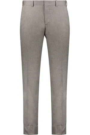 BRIONI Spodnie, Mężczyzna, Szary, 2XL, Rayon, Spodnie wełniane na miarę