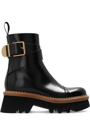 Chloé Buty, Kobieta, Czarny, 37 EU, Skórzane botki ‘Owena’