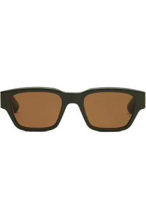 Ami Akcesoria, Mężczyzna, brązowy, ONE SIZE, Okulary przeciwsłoneczne z kwadratową oprawą i ochroną UV