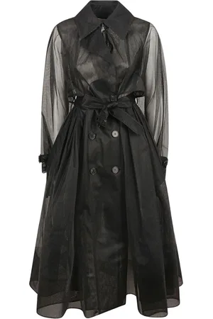 Alexander McQueen Sukienki, Kobieta, Czarny, S, Stylowy Trench Coat dla Mężczyzn