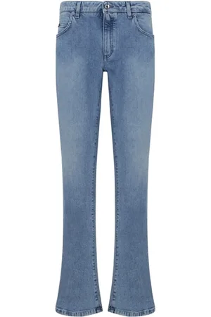 Dolce & Gabbana Jeansy, Kobieta, Niebieski, S, Jeansyy z Plakietką z Logo na Plecach