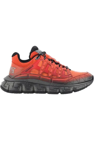 VERSACE Buty, Mężczyzna, Pomarańczowy, 41 1/2 EU, Trigreca Sneakers Top Logo Detail