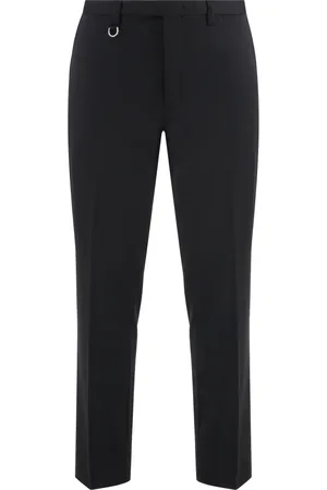 Paolo Pecora Spodnie, Mężczyzna, Czarny, XL, Spodnie Chino Slim Fit z kieszeniami