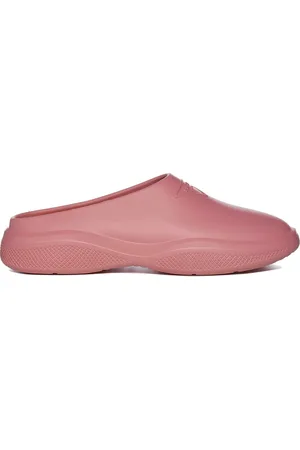 Prada Buty, Kobieta, Różowy, 37 EU, Gumowe klapki z logo