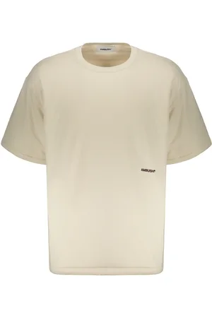 AMBUSH Koszulki, Mężczyzna, Beżowy, S, Maxi T-shirt z ściągaczem na szyi